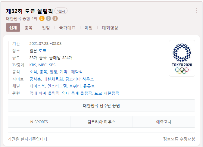  도쿄올림픽 개막식 개회식 다시보기 (공짜 무료) 재방송
