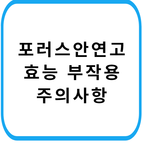 포러스-안연고-가격-주의사항-썸네일