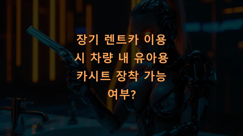 장기 렌트카 이용 시 차량 내 유아용 카시트 장착 가능 여부?