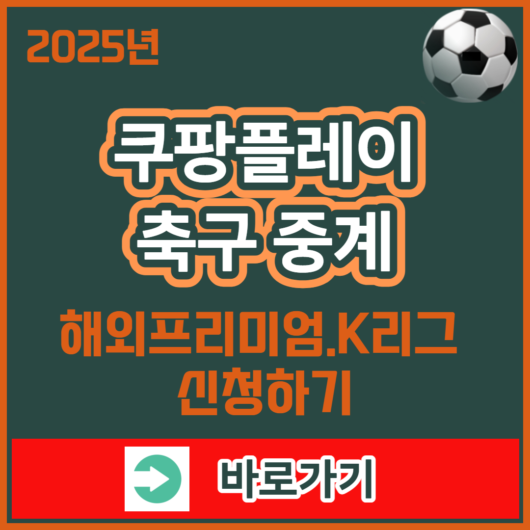 쿠팡플레이 축구중계