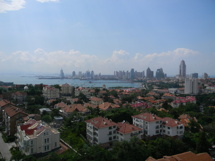 소어산공원 남조각에서 바라본 청도(칭따오) 시내