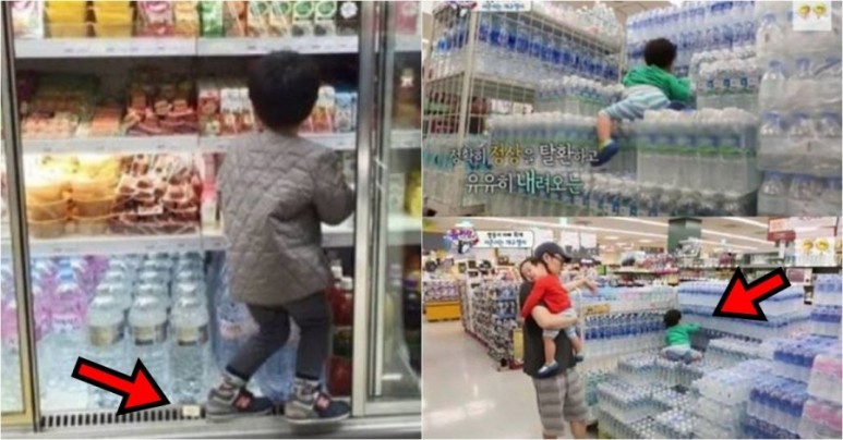  이휘재 문정원  할인마트 인증샷 물병등반 눈살찌푸려