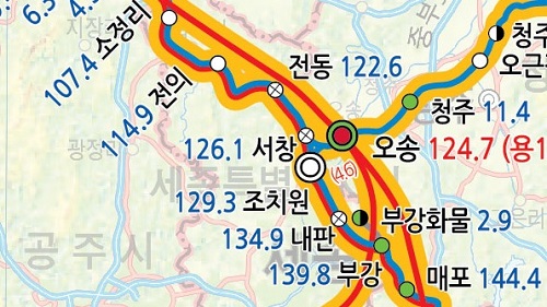 조치원역에서 익산행 정차 기차 시간표 노선 소요시간