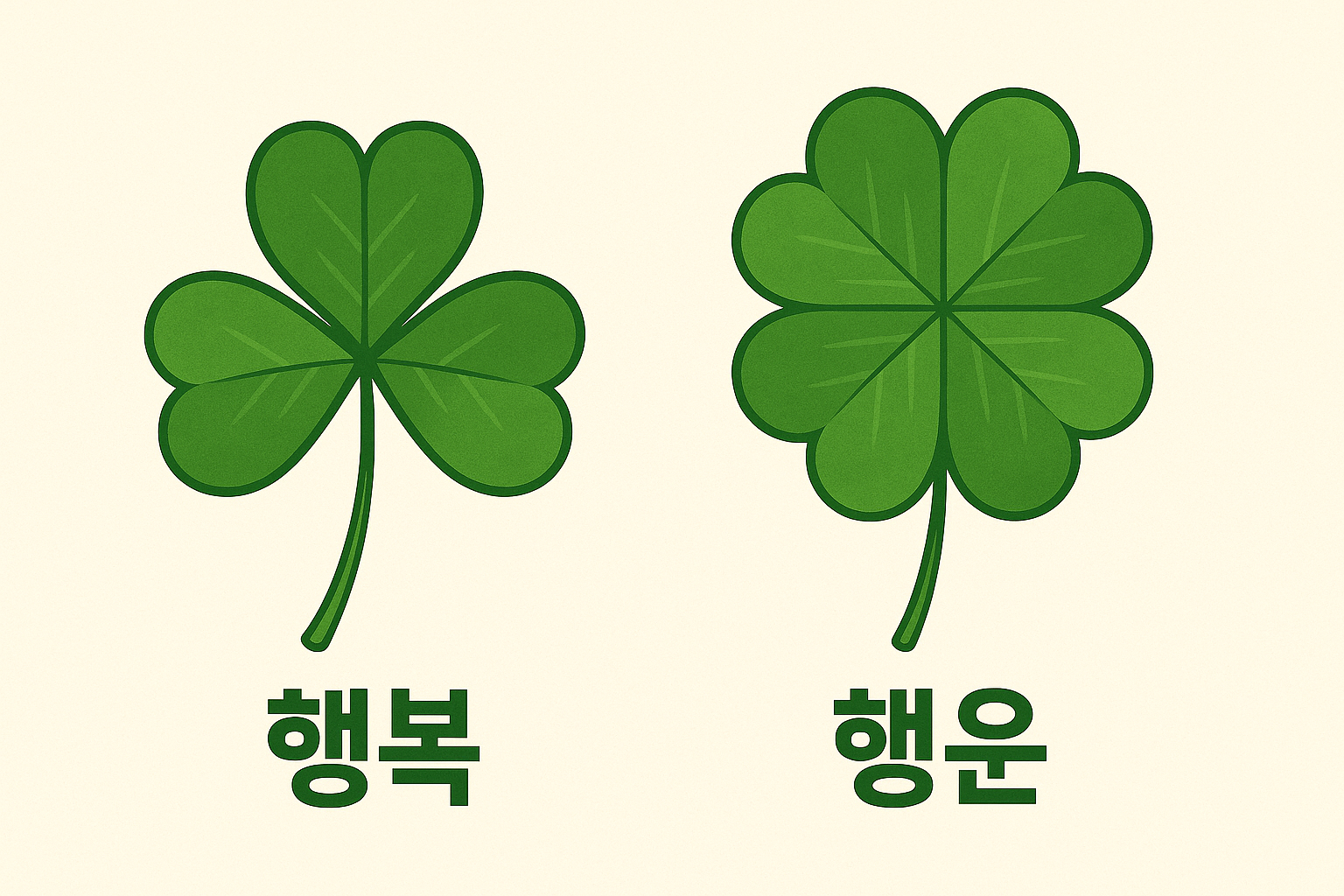 클로버의 종류와 의미 요약 이미지