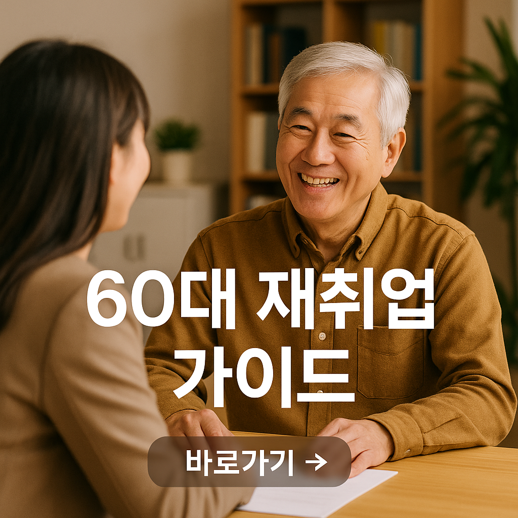 60대 재취업 방법 일자리 추천