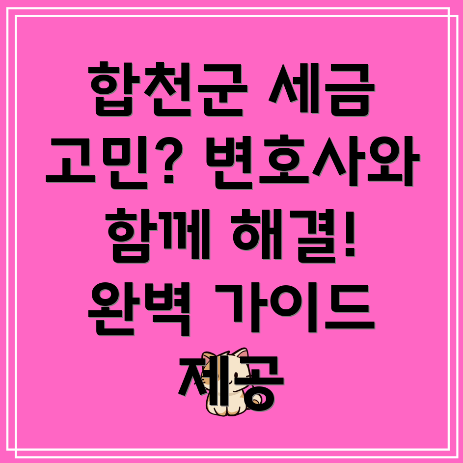 합천군 세금 분쟁