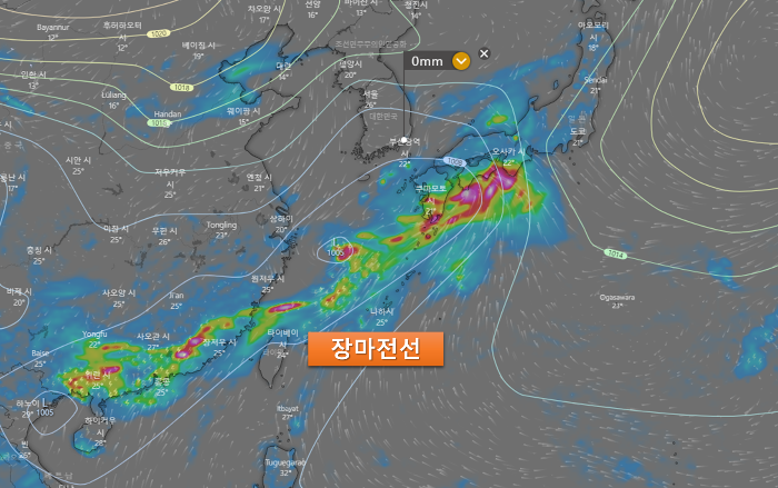 윈디닷컴-유럽기상청-ECMWF-비구름-예측모델-2022년-5월12일-목요일-모습