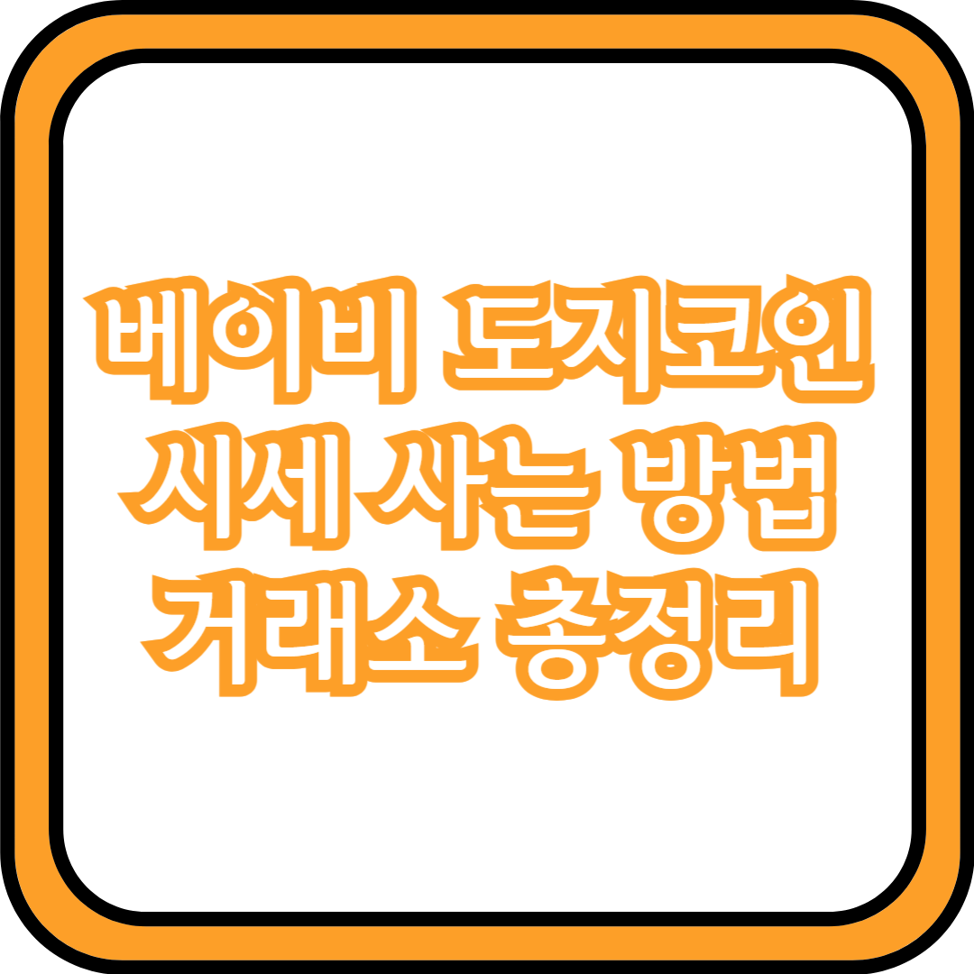  베이비 도지코인 시세 사는 방법 거래소 총정리