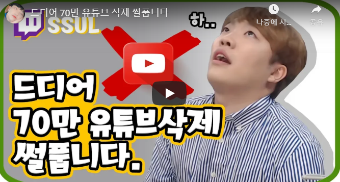  최고기 유깻잎 눈물나는 이혼사유(+70만 채널삭제사건)