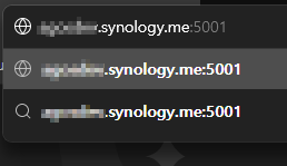 synology.me:5001 검색