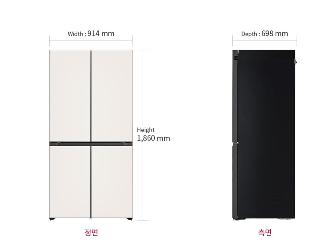 냉장고 사이즈