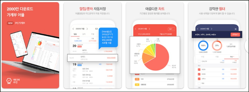 편한가계부 어플 소개
