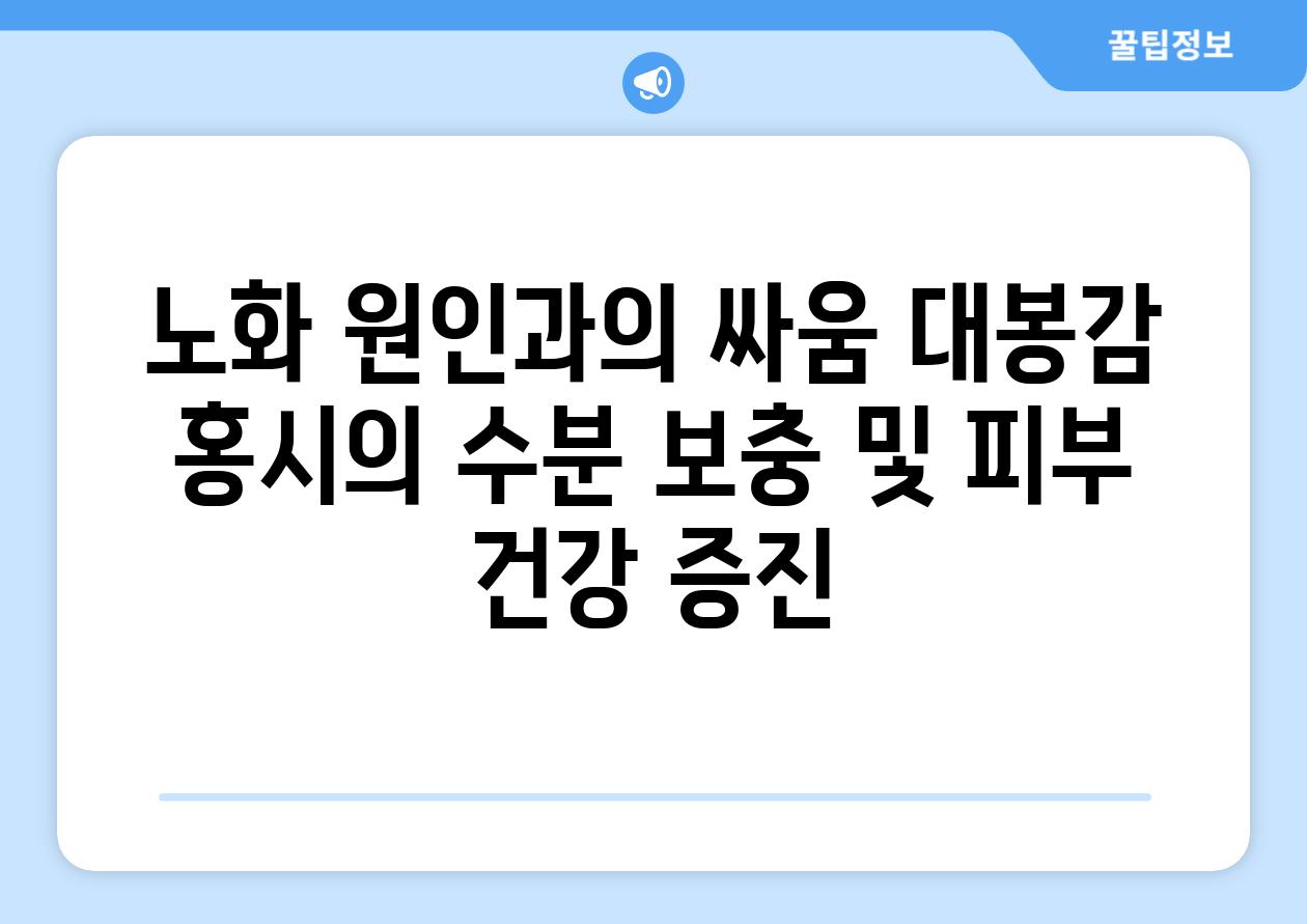 노화 원인과의 싸움 대봉감 홍시의 수분 보충 및 피부 건강 증진