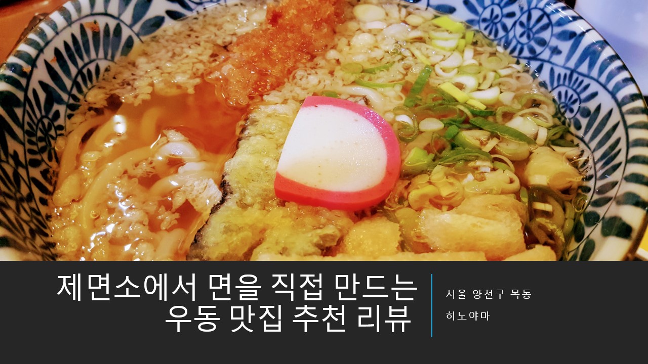  제면소에서 수타로 직접 만들어서 우동면이 정말 맛있는 맛집, 히노야마 추천 후기, 리뷰 [서울 양천구 목동/ 양천구청 근처]