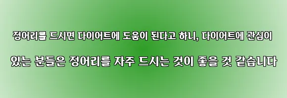 정어리를 드시면 다이어트에 도움이 된다고 하니, 다이어트에 관심이 있는 분들은 정어리를 자주 드시는 것이 좋을 것 같습니다