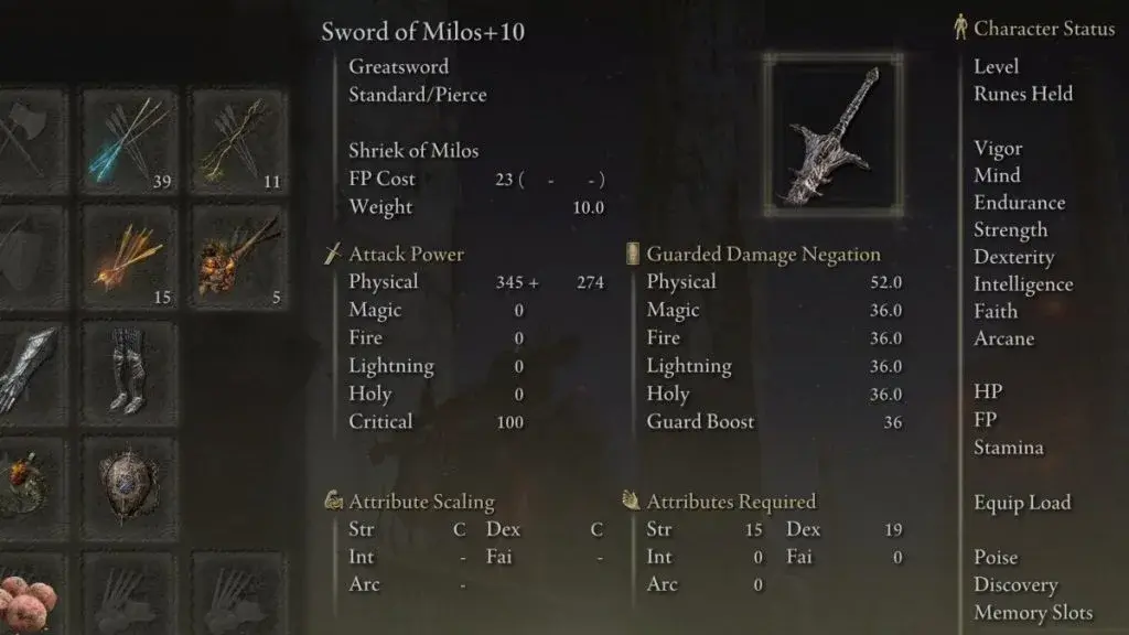  엘든 링 무기 미에로스의 검 위치 얻는 방법 Sword of Milos