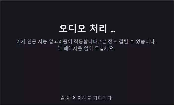 오디오 처리 중