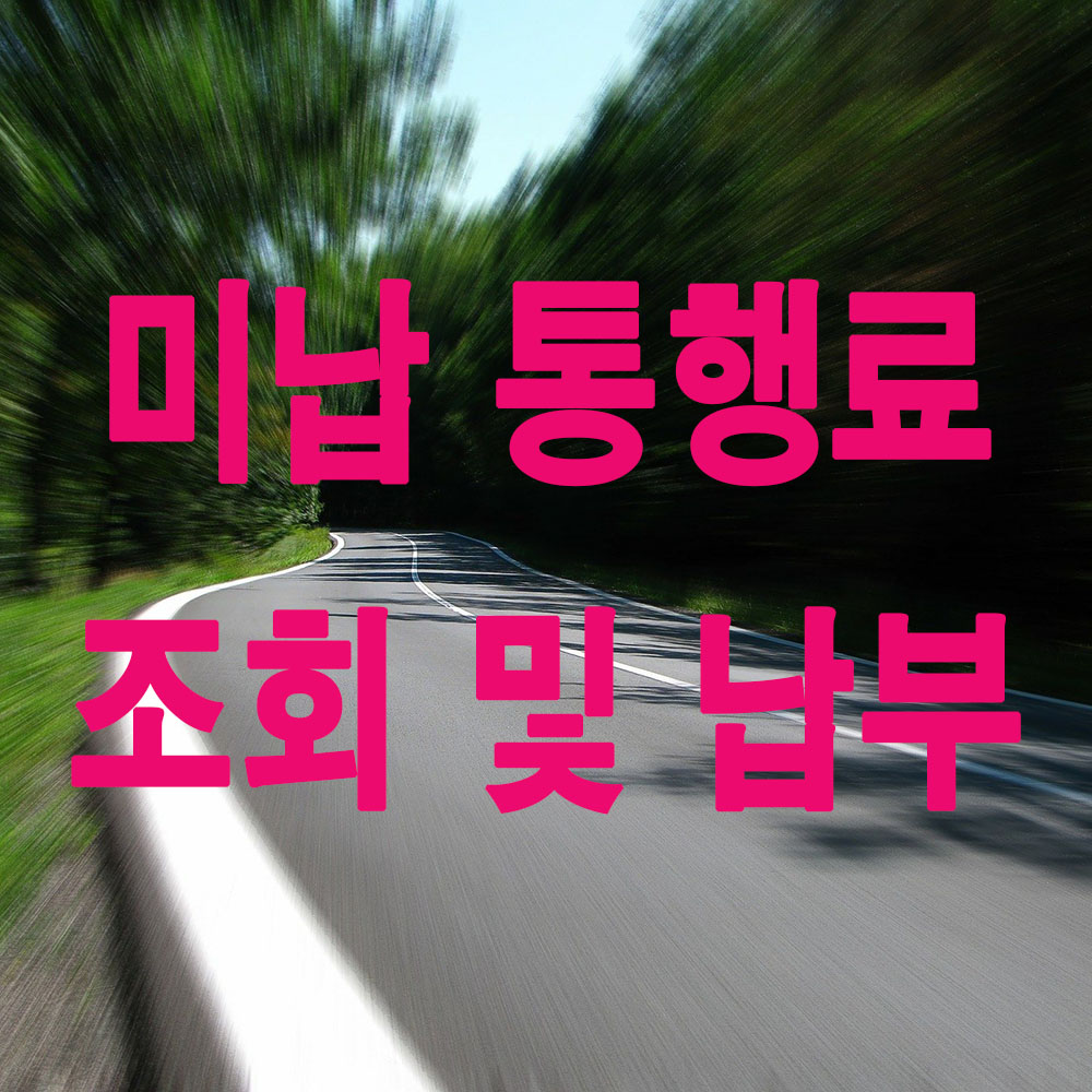  미납 통행료 안전하게 조회 및 납부 이렇게 하세요!!!