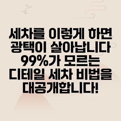 세차를 이렇게 하면 광택이 살아납니다 99%가 모르는 디테일 세차 비법을 대공개합니다!