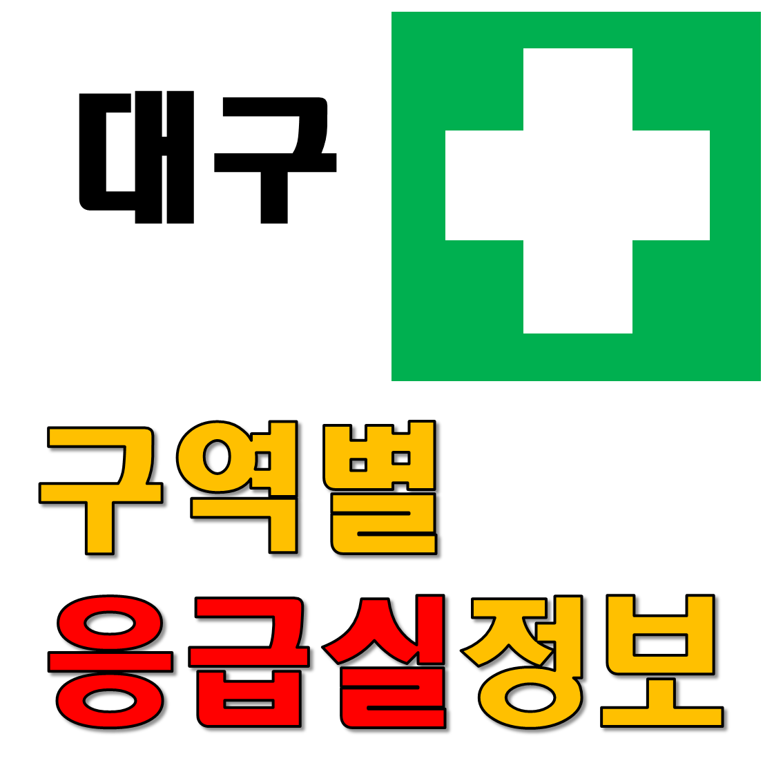 대구 구역별 응급실 운영병원 현황.