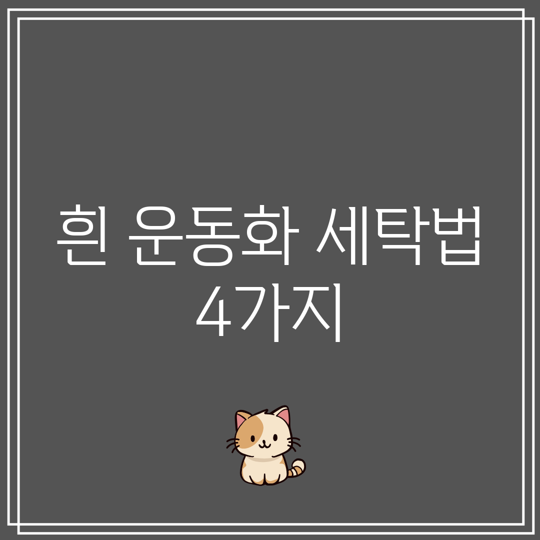 흰 운동화 세탁법 4가지