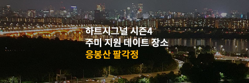  하트시그널 시즌4 주미 지원 데이트 장소 서울 야경 명소 응봉산 팔각정 코스