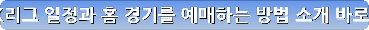 2025 K리그 일정과 홈 경기를 예매하는 방법 소개_9