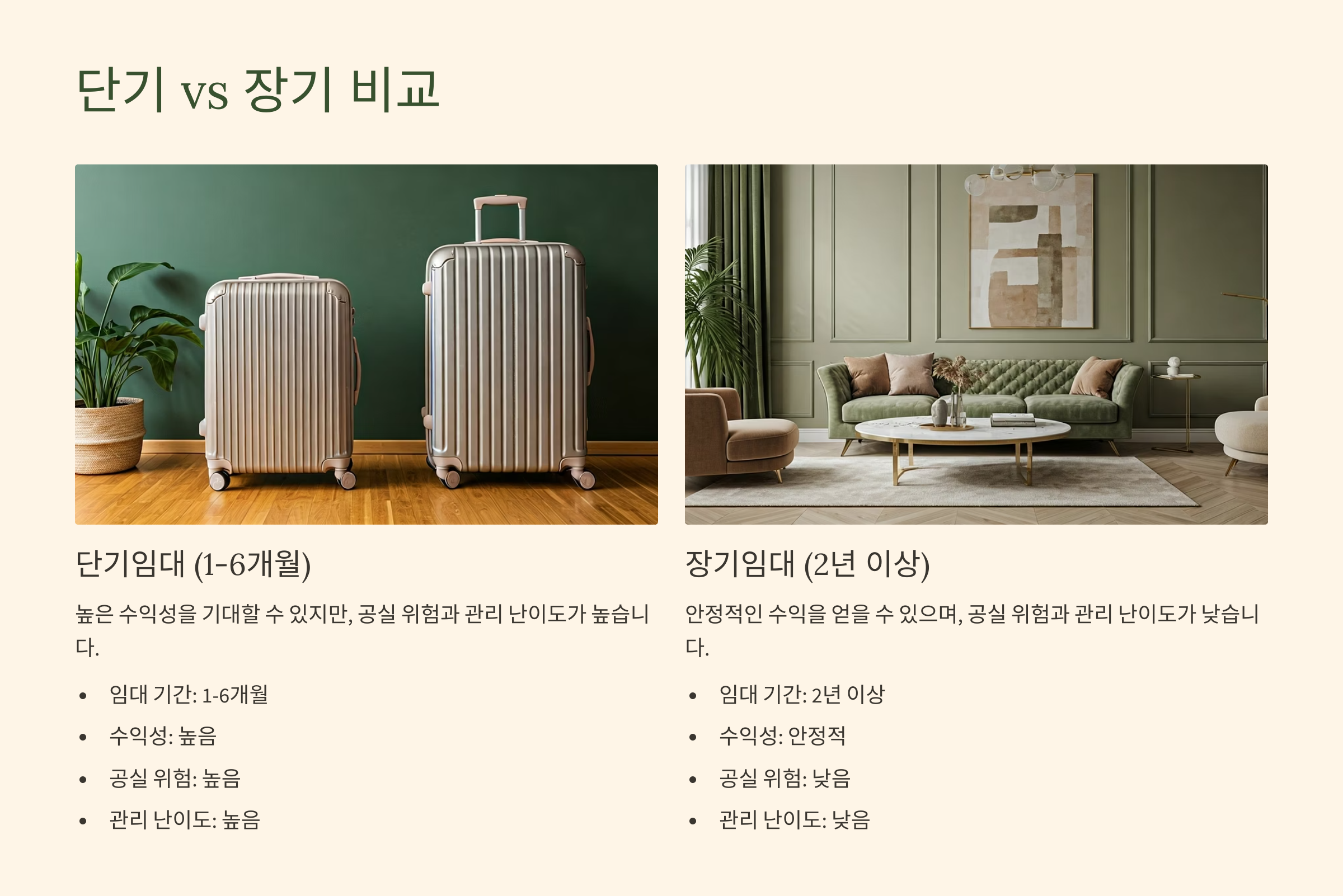 단기 vs 장기 비교