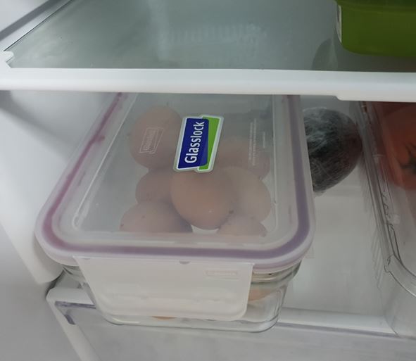 image of boiled egg in refrigerator