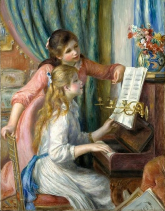 르누아르 ‘피아노치는 소녀들’ 그림