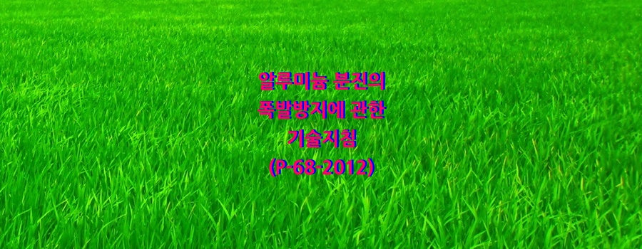  알루미늄 분진의 폭발방지에 관한 기술지침(P-68-2012)