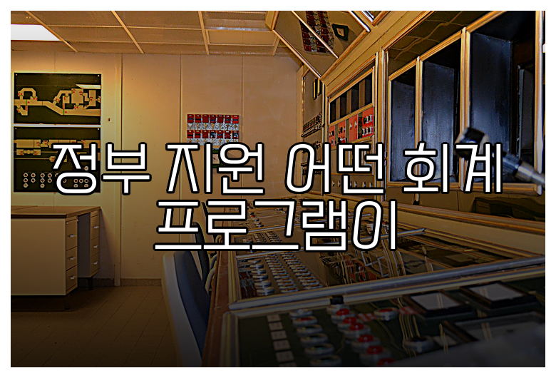 정부 지원 어떤 회계 프로그램이