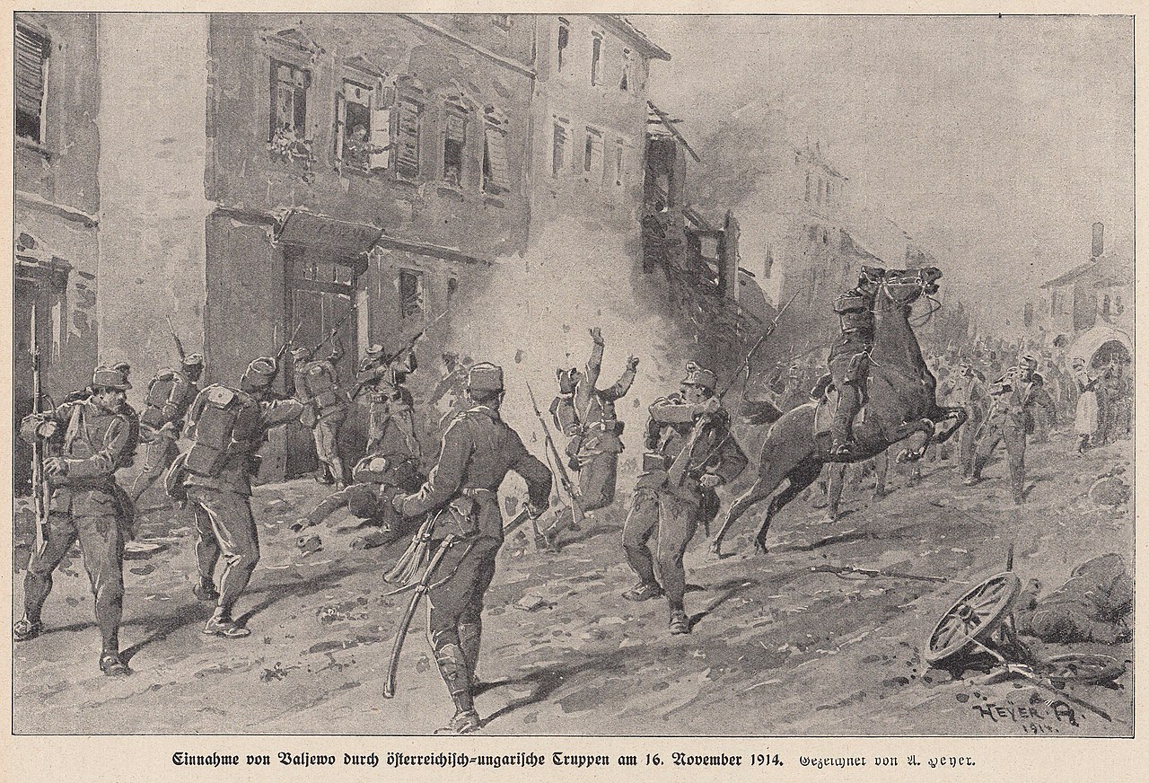 발칸전선 세르비아 발레보를 점령한 오스트리아-헝가리군