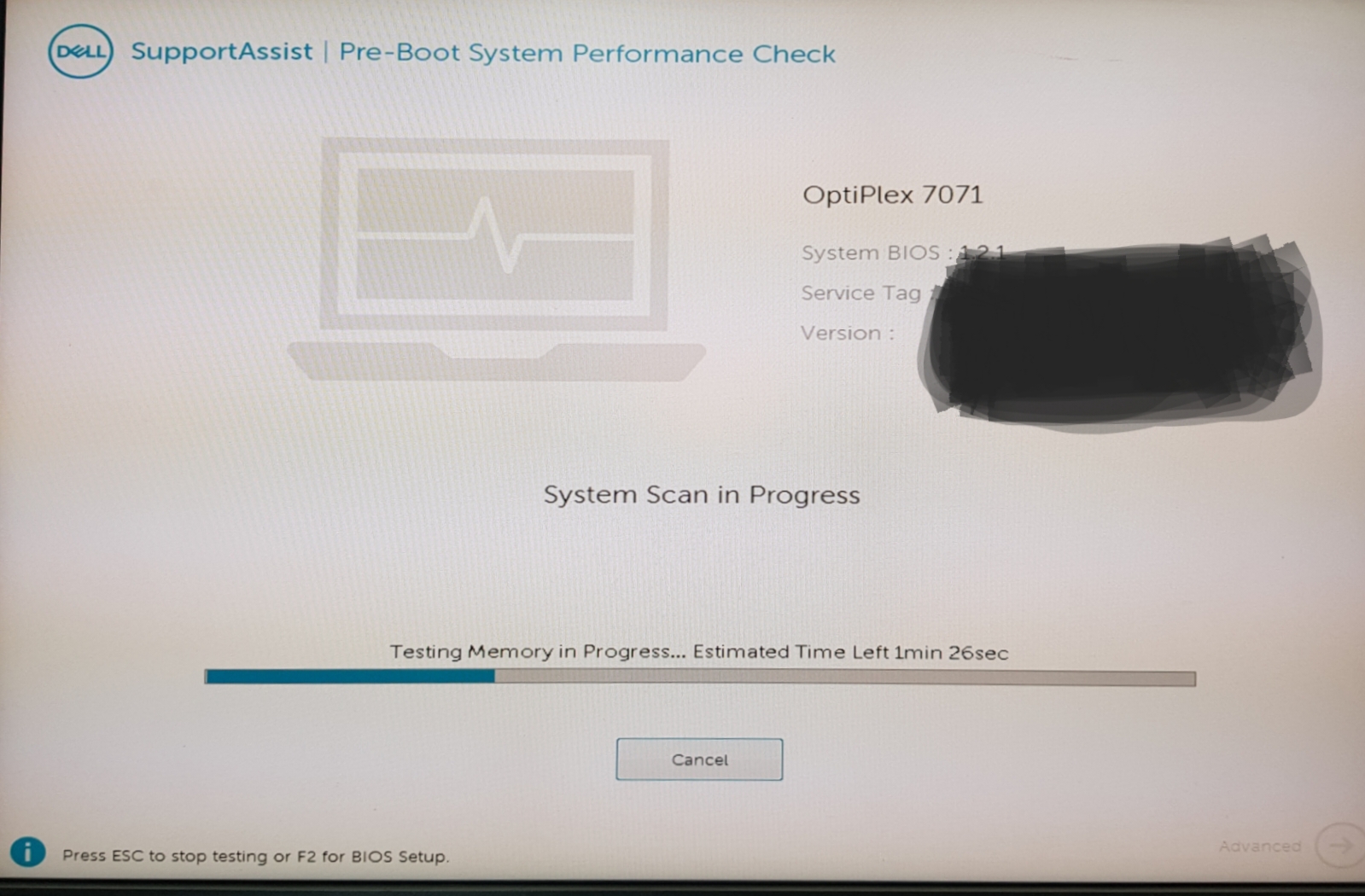 SupportAssist Pre-Boot System Performance Check