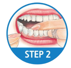 치실 사용 2번째 단계