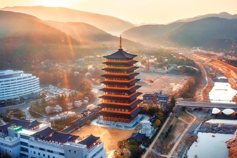 경주 부문단지를 하늘에서 본 전경