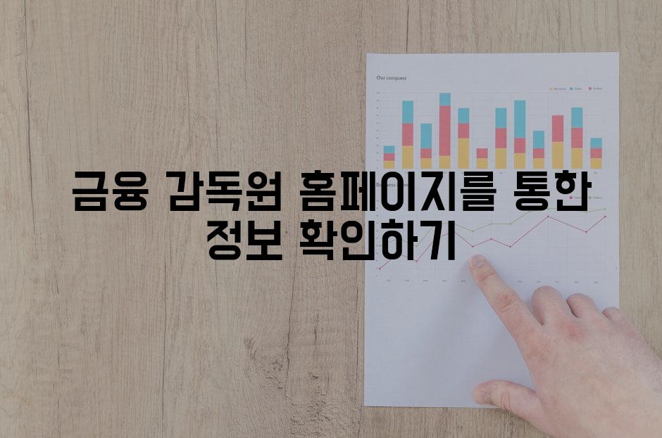 금융 감독원 홈페이지를 통한 정보 확인하기