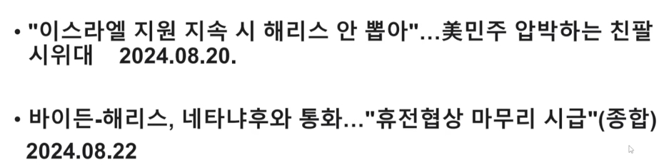민주당 친 팔레스타인 지지세력