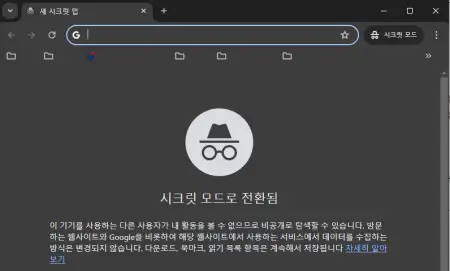 크롬-시크릿모드가-실행된-사진