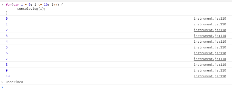  [JavaScript] 0~10까지 숫자 카운트