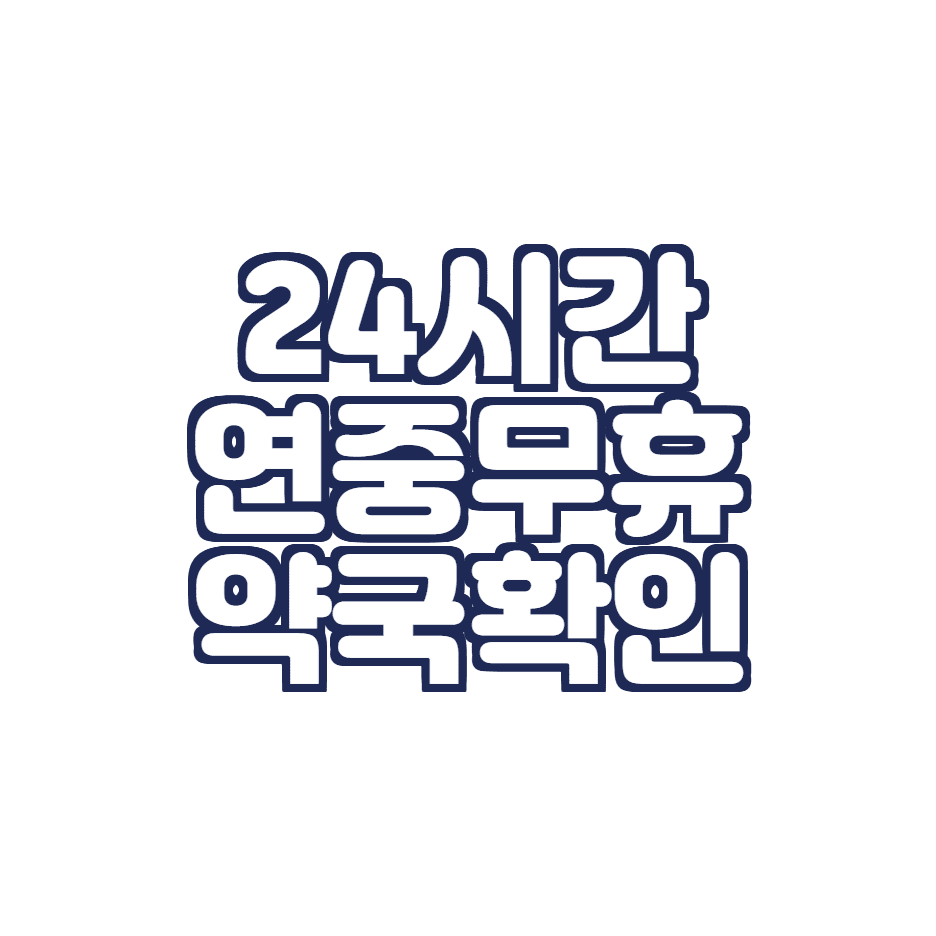  24시간 공휴일 약국 확인하는 방법 (문연 약국 확인)