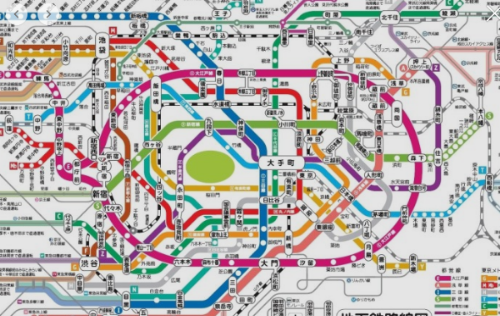일본 도쿄 지하철 노선도