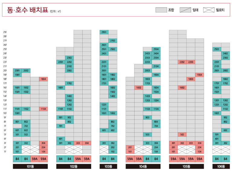 동호수 배치도1