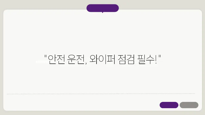 자동차 와이퍼 교설 시기