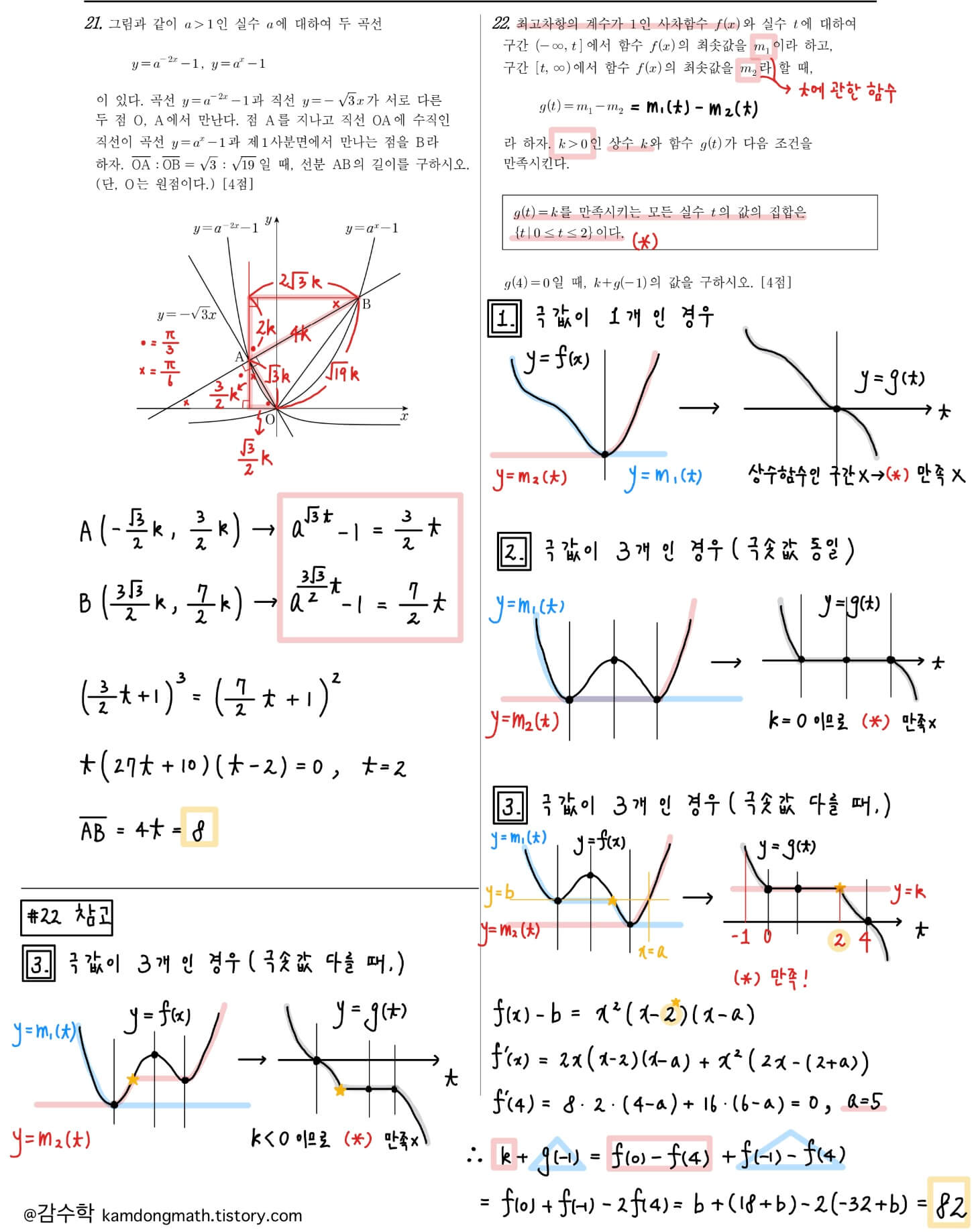 2022-10월-수학-공통-해설-21번-22번