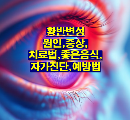 황반변성 증상 자가진단 원인 치료법 좋은음식 예방법
