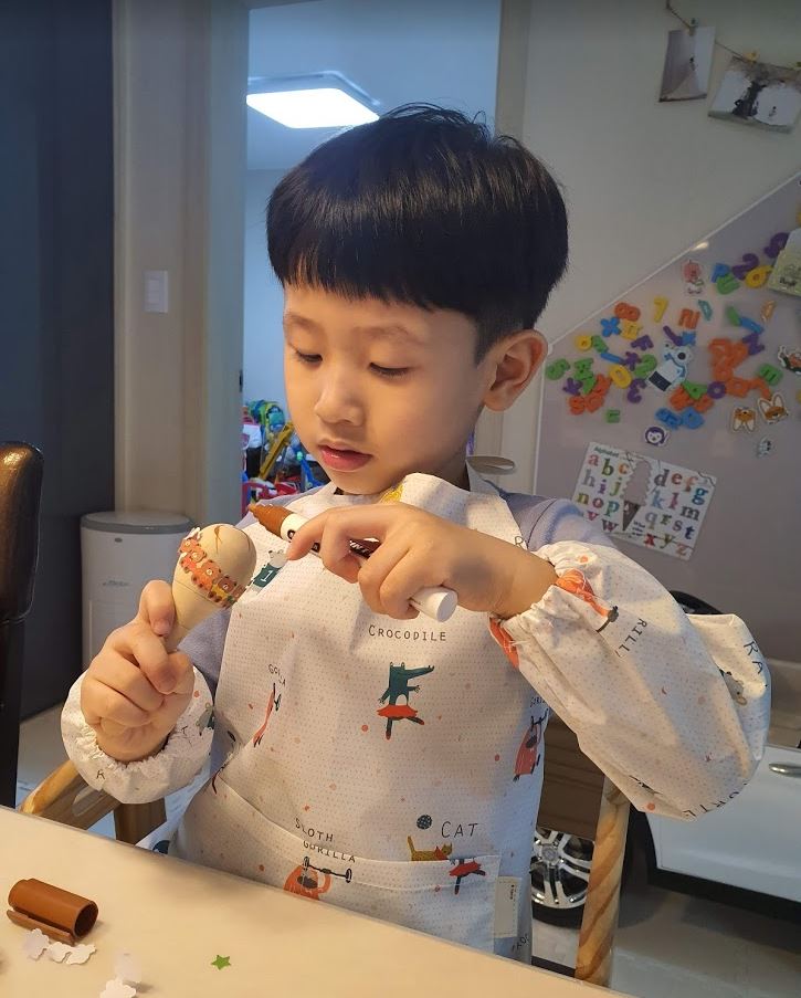  5살 아이 집콕놀이 마라카스 만들기