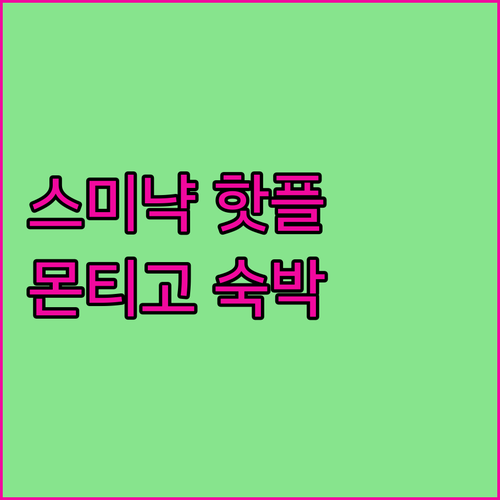 스미냑 핫플 옆 몬티고 리조트 숙박 