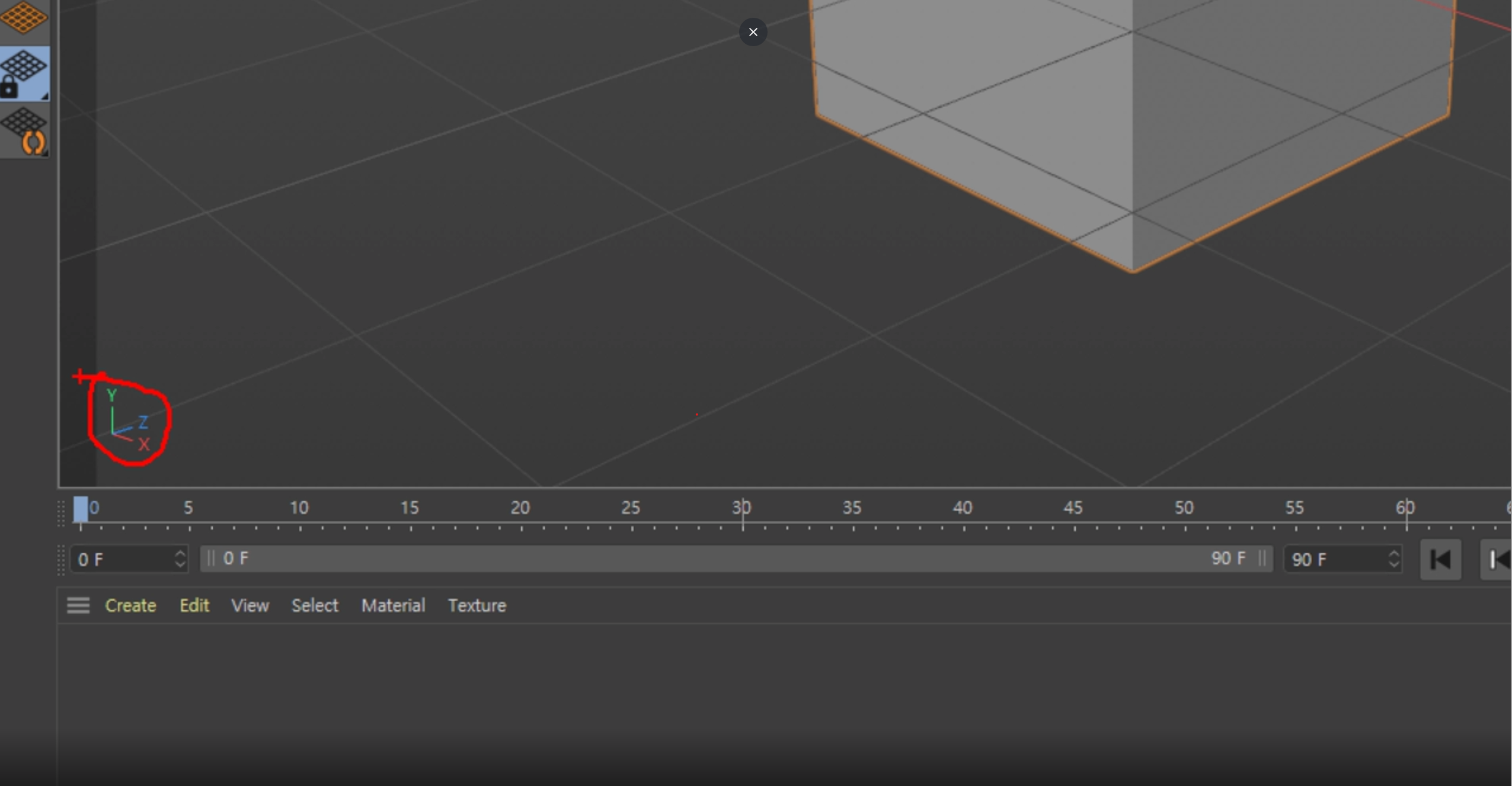 x, y, z,축 방향 아이콘