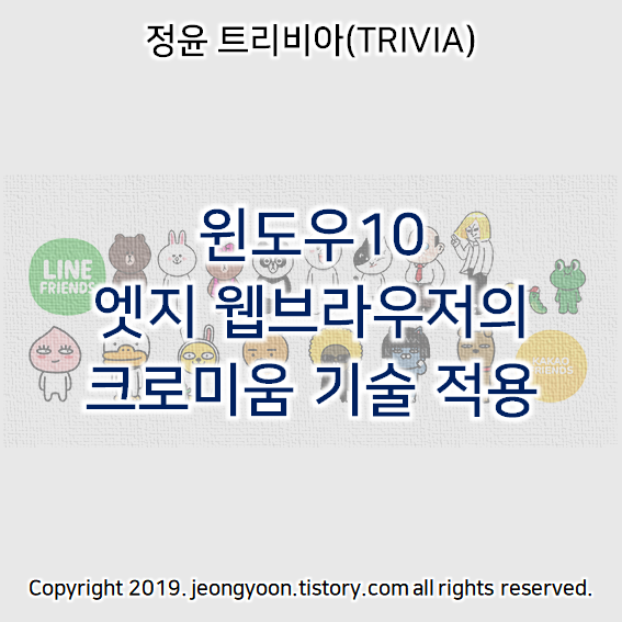  윈도우10 엣지 웹브라우저의 크로미움 기술 적용